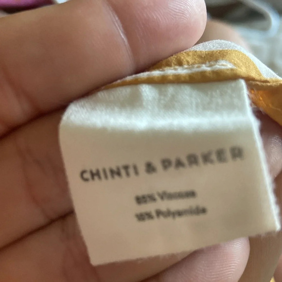 Chinti & Parker Parsol Toe Back Top Open Back Striped Sz 6 - Picture 5 of 5